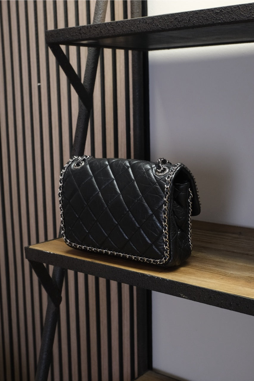Chanel - Classic Flap – Aged Calfskin (Crushed / Vintage Finish)