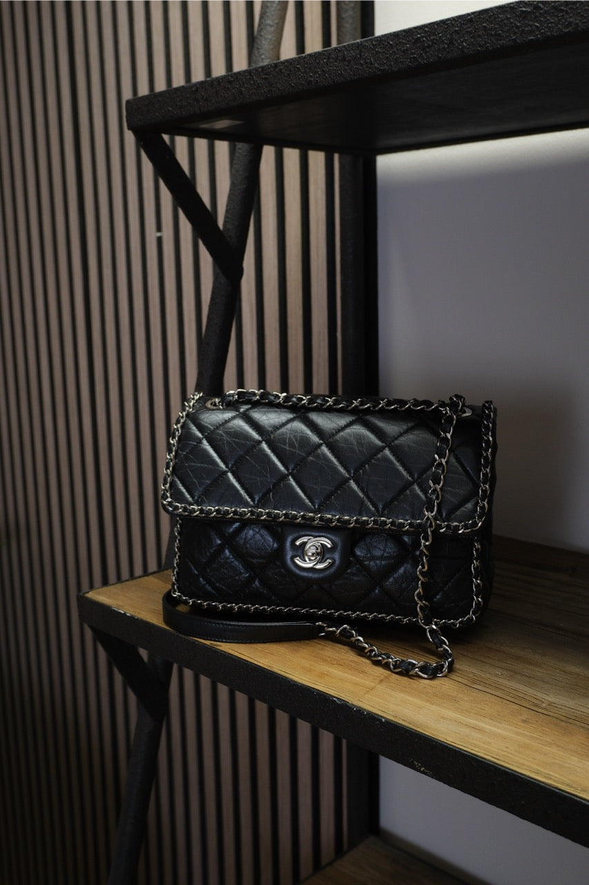 Chanel - Classic Flap – Aged Calfskin (Crushed / Vintage Finish)