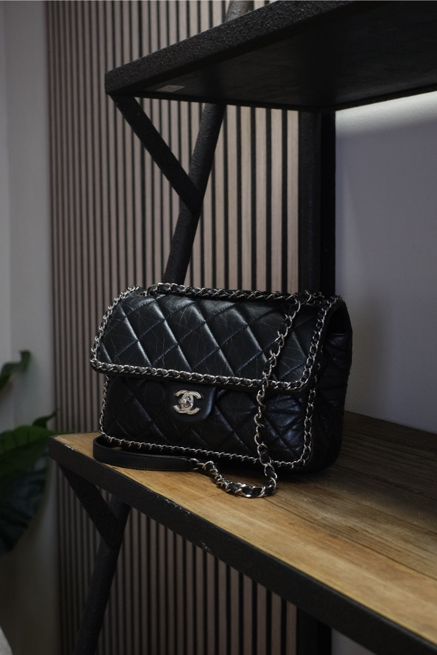 Chanel - Classic Flap – Aged Calfskin (Crushed / Vintage Finish)
