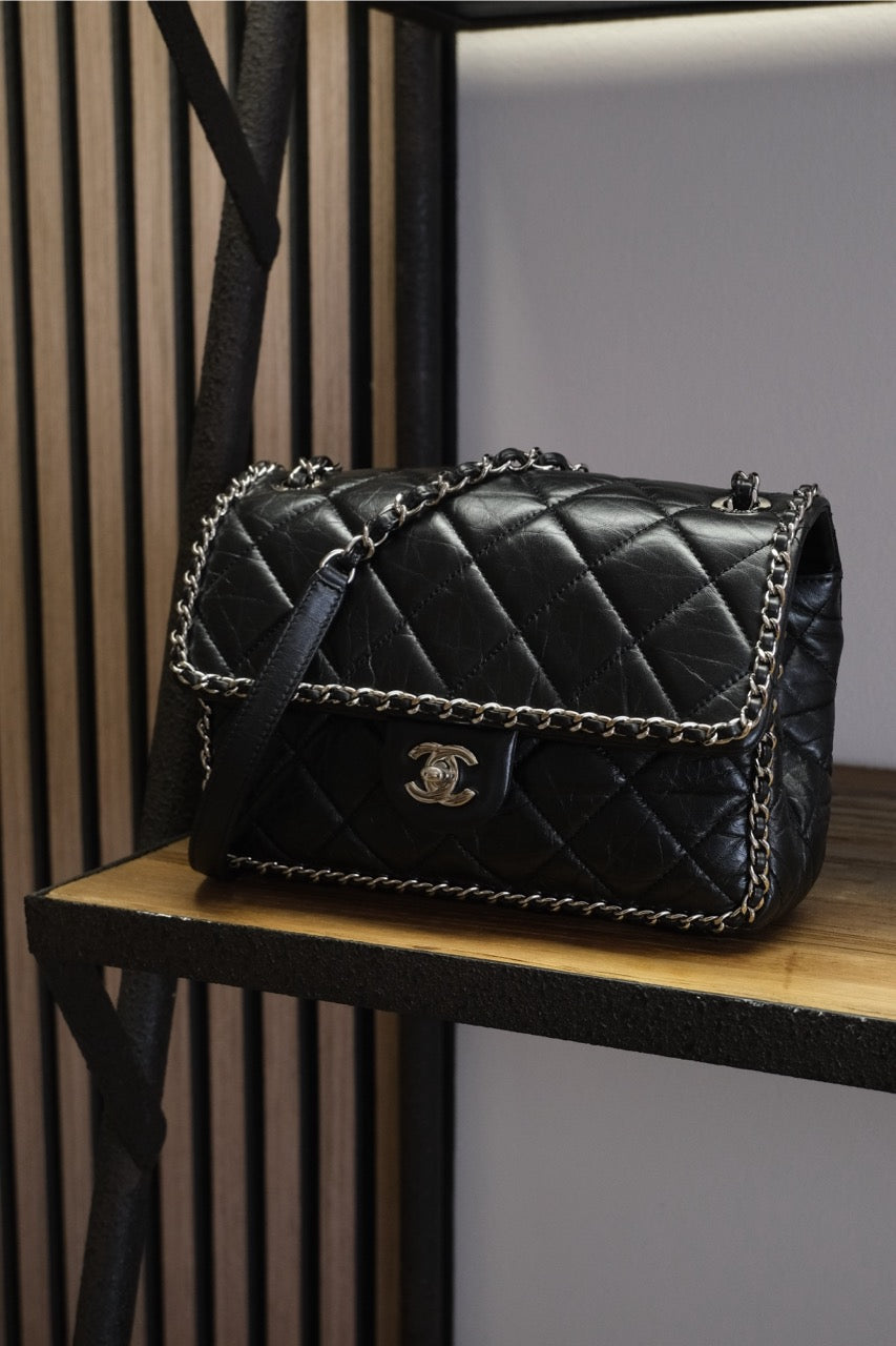Chanel - Classic Flap – Aged Calfskin (Crushed / Vintage Finish)
