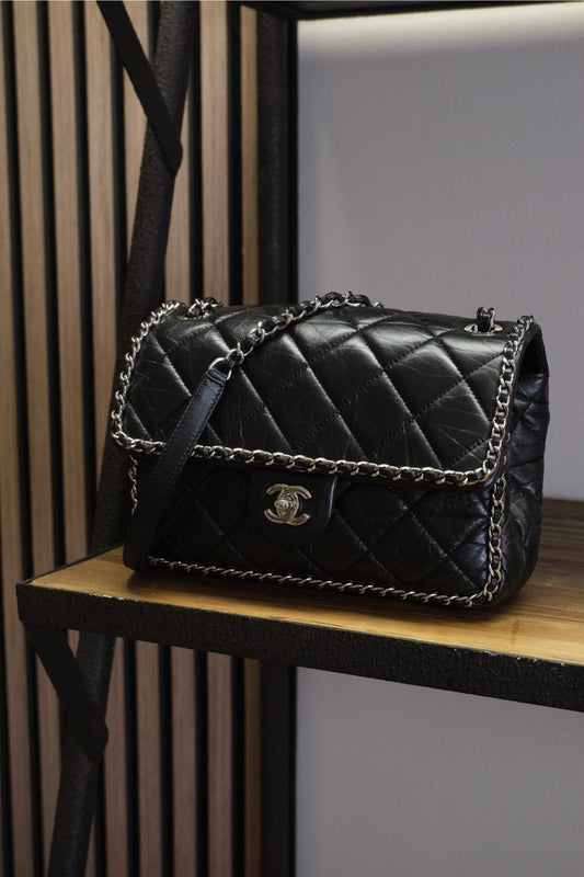 Chanel - Classic Flap – Aged Calfskin (Crushed / Vintage Finish)