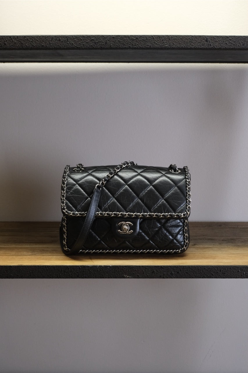 Chanel - Classic Flap – Aged Calfskin (Crushed / Vintage Finish)