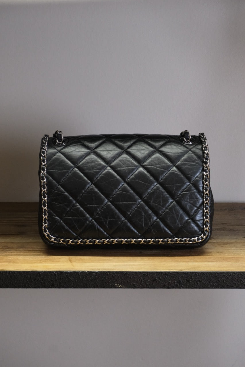 Chanel - Classic Flap – Aged Calfskin (Crushed / Vintage Finish)